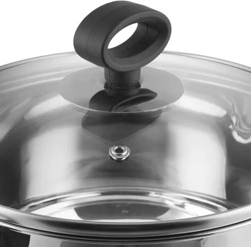 Vista 8 de Vinod Juego de utensilios de cocina Trento de acero inoxidable apto para inducción, 3 piezas, cacerola (6.3 in/1,5 litros), 1 cacerola