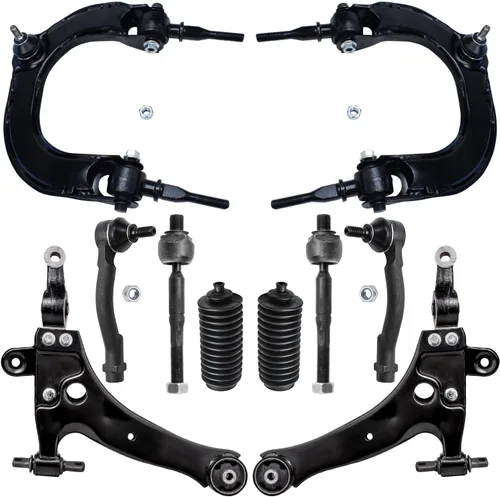 Vista 24 de Detroit Axle - Kit de suspensión delantera de 10 piezas para Chevrolet Trailblazer GMC Envoy 2004-2007 2005 2006 Soportes de brazo de control
