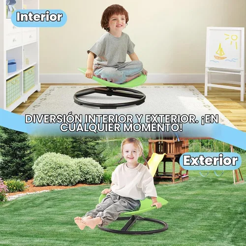 Vista 8 de Silla giratoria sensorial para niños autistas, juguete para sentarse y girar a partir de 3 años