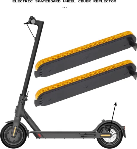 Vista 2 de Reflector de cubierta de rueda trasera compatible con Xiaomi M365 Essential 1S Pro y Pro2 versión Scooters eléctricos carcasa protectora