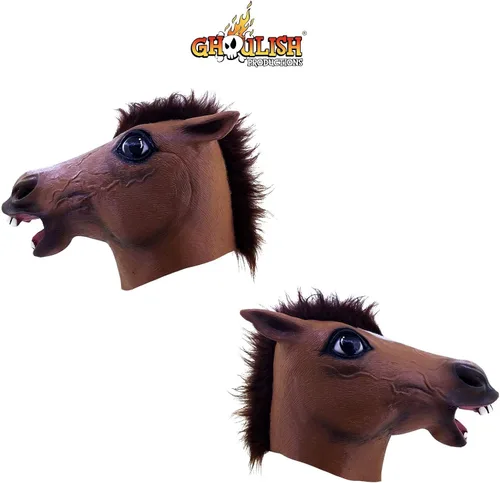 Vista 11 de Ghoulish - Máscara de caballo marrón talla única