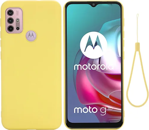 Vista 10 de Funda para Motorola Moto G10/Motorola Moto G30, funda protectora de silicona líquida para Motorola Moto G10/Motorola Moto G30 con cordón