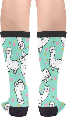 Vista 2 de Calcetines de vestir de pato novedosos calcetines casuales a media pantorrilla, divertidos calcetines lindos para mujeres y hombres