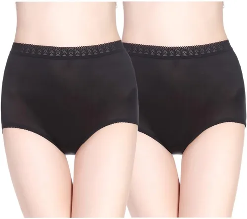 Vista 2 de Forever Angel - Calzones de tiro alto para mujer, 100% seda