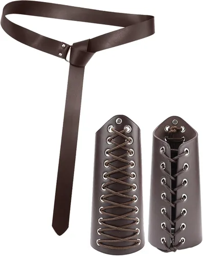 Vista 3 de SEAUR - Disfraz de Halloween para hombre, disfraz de fiesta de adultos, ropa de fiesta de vacaciones, cosplay, juego de ropa de caballero medieval