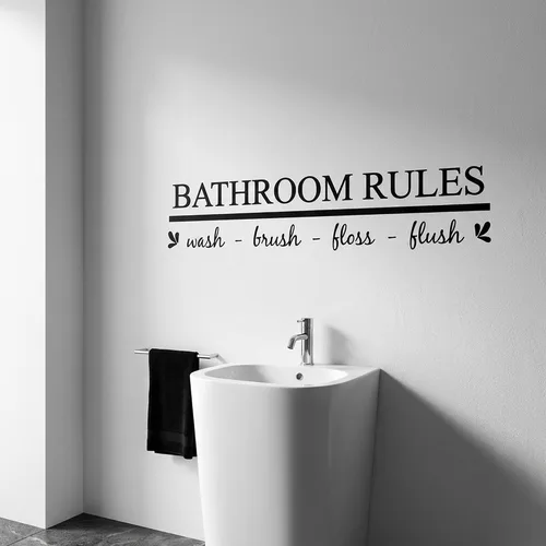 Vista 4 de Adhesivo decorativo para pared de baño Negro