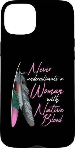 Vista 9 de Funda para iPhone 17 con texto en inglés "Native American Indian A Woman with Native Blood
