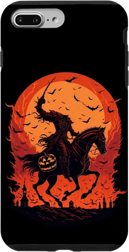 Vista 12 de Halloween Scary Pumpkin Headless Horseman Case for iPhone 17