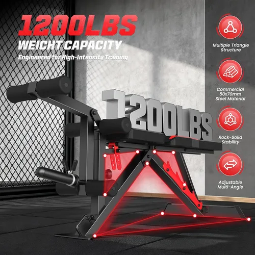 Vista 8 de OPPSDECOR Power Cage, 2000LBS Squat Rack with Dual Pulley Cable Crossover System, Multifunctional Power Rack with More Training Attachments for Home