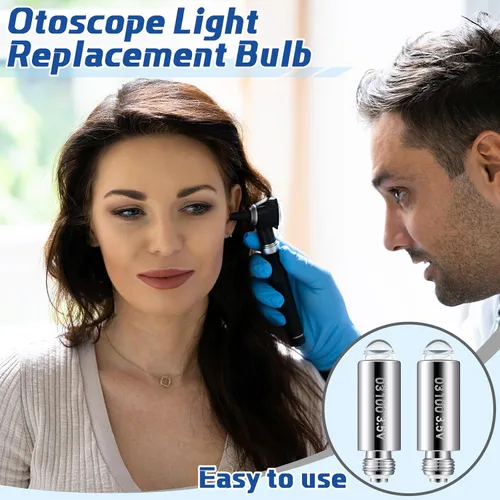 Vista 9 de Funtery 2 bombillas halógenas de repuesto compatibles con Welch Allyn, lámpara de 3.5 V tipo 03100-u para otoscopio Lámpara de repuesto compatible
