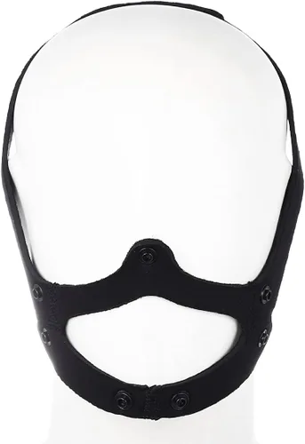 Vista 5 de Neo Puppy - Kit de bozal transpirable para perro, máscara de media cara con lengua (negro), Negro