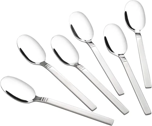 Vista 7 de Cucharas de café de acero inoxidable de 12 piezas, cuchara pequeña para expreso, mini cuchara Stainless Steel Small Spoons, Spoon Silverware