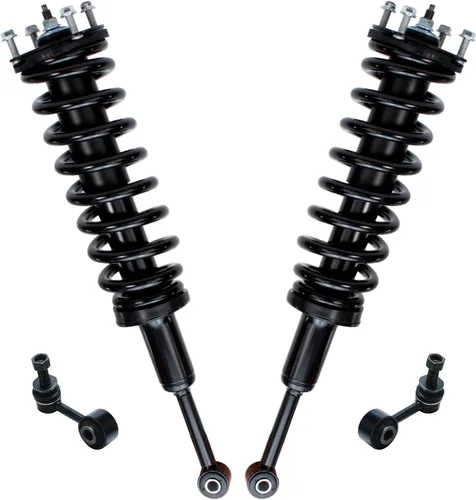 Vista 10 de Detroit Axle - Kit de 4 piezas RWD Puntales Delanteros Barras Estabilizadoras para Ford F-150 2021 2022 2023 2024, 2 Puntales con Resorte Helicoidal
