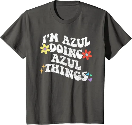 Vista 41 de Retro Groovy Im AZUL Doing AZUL Things - Camiseta divertida para el día de la madre, Negro
