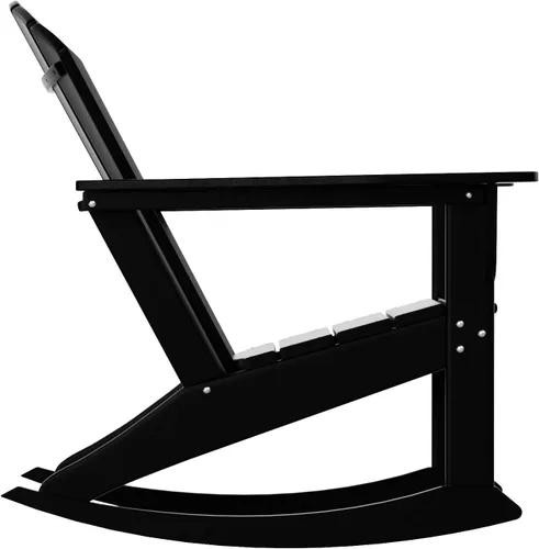 Vista 5 de WestinTrends Dylan - Silla mecedora Adirondack de plástico de polietileno para exteriores, color negro