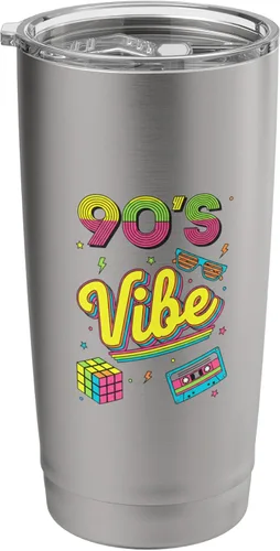 Vista 8 de 90s Nostalgia Retro Apparel - 90'S Vibe Retro Stainless Steel Insulated Tumbler