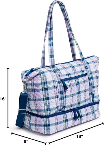 Vista 10 de Vera Bradley Bolsa de viaje de lujo de algodón para mujer