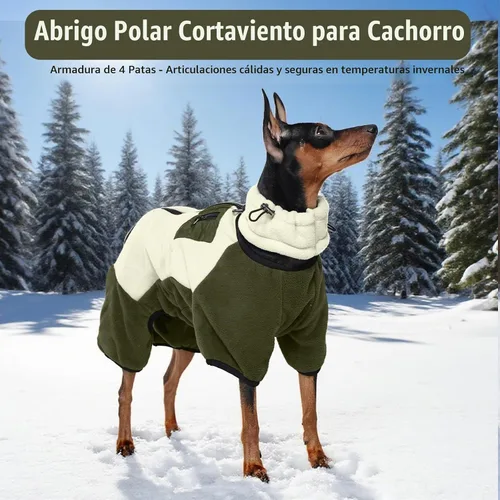 Vista 8 de DENTRUN - Abrigo de invierno para perros pequeños, chaqueta de forro polar cálido con cuello alto extraíble, suéter acogedor para cachorros en clima