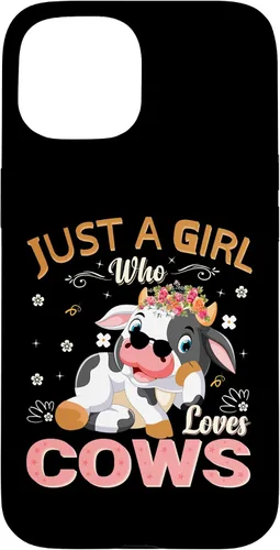 Vista 6 de Just A Girl Who Loves Cows Case for iPhone 16