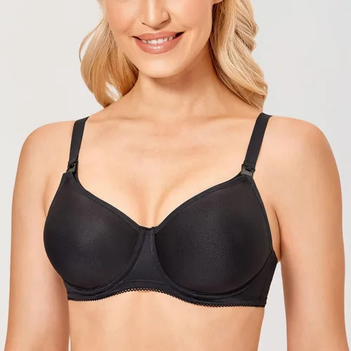 Vista 3 de Gratlin Women's Underwire Nursing Bra Support Lightly Padded Breastfeeding Maternity Push Up Bras