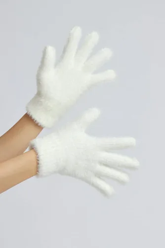 Vista 13 de Sahabowi Guantes de cuero para clima frío Manopla de lana cálida de invierno para mujeres