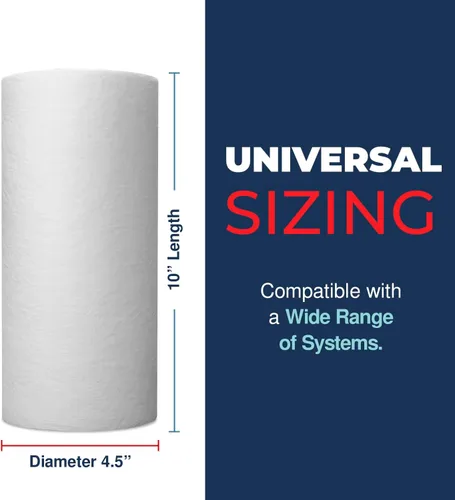 Vista 5 de Filtro de agua para sedimentos fabricado en Estados Unidos, 10 x 4.5 pulgadas, repuesto para Pentair Pentek DGD-5005, GE® GXWH40L, GXWH35F