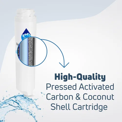 Vista 4 de Paquete de 2 filtros de agua de repuesto para refrigerador General Electric PFSF2MIXAWW - Compatible con cartucho de filtro de agua