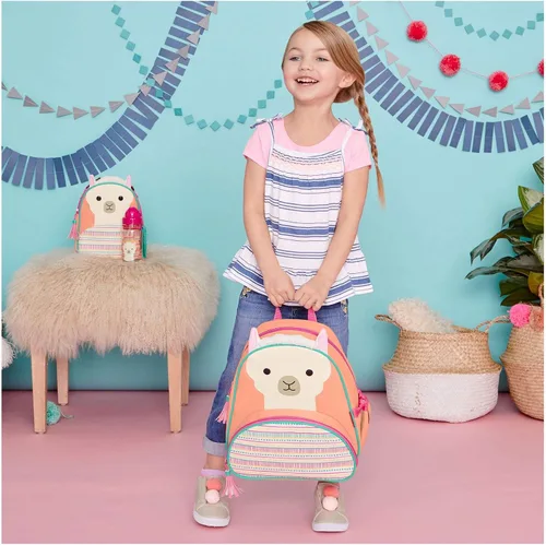 Vista 5 de Skip Hop - Mochila para preescolar, colección Zoo, para niños pequeños de 3 a 4 años, diseño de llama