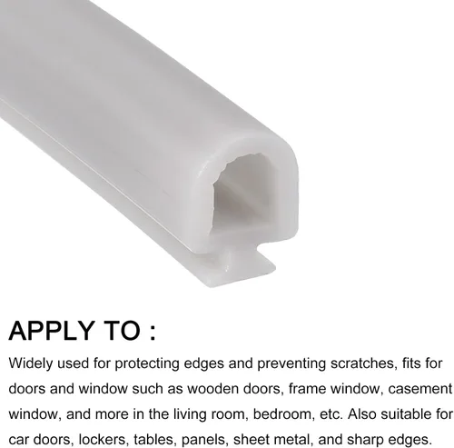 Vista 6 de METALLIXITY Burlete de ventana tipo bombilla (0.256 in x 3.3 ft), 1 unidad, tira de sellado de silicona para montaje en ranura en T, para ventana