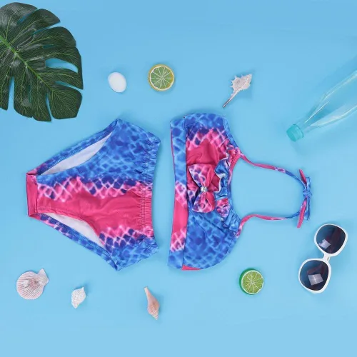 Vista 4 de Bnineteenteam Traje de baño para niñas con cola de sirena