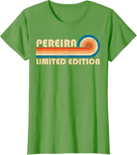 Vista 4 de PEREIRA - Camiseta vintage con apellido retro de los años 80 y 90, Negro