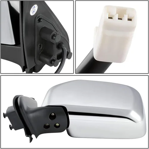 Vista 4 de Auto Dynasty TO1320159 TO1321159 Par de espejos retrovisores de puerta de visión lateral estilo OE compatible con Toyota Tacoma 01-04