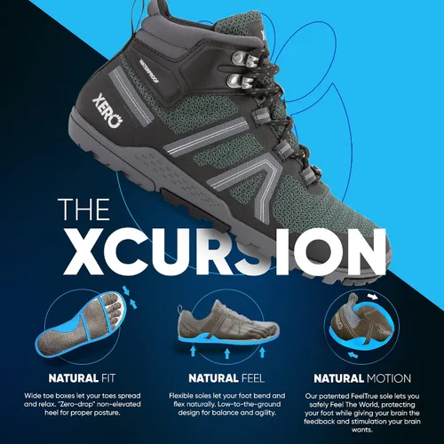 Vista 3 de Xero Shoes Women's Xcursion Fusion - Zero Drop, Fully Waterproof Hiking Boot