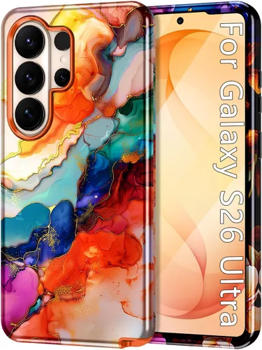 Vista 69 de Btscase para Samsung Galaxy S25, [Probado contra caídas de grado militar] Funda protectora de diseño de patrón de mármol, resistente, delgada