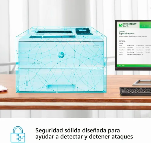 Vista 7 de HP LaserJet Pro M501dn Impresora dúplex con garantía in situ de un año, al siguiente día laborable (J8H61A)