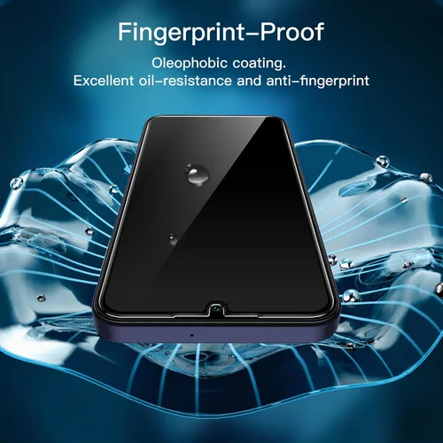 Vista 7 de JETech Protector de pantalla para Samsung Galaxy A15 4G / 5G de 6.5 pulgadas con protector de lente de cámara, película de vidrio templado