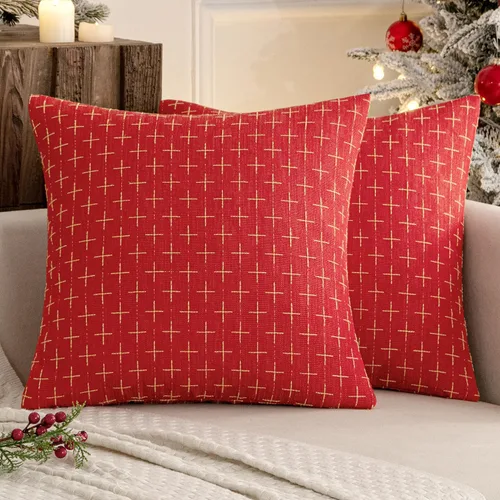 Vista 32 de MIULEE - Juego de 2 fundas de almohada decorativas de lino de arpillera, modernas, estilo campestre, rústicas, tejidas, con textura, para sofá, Gris