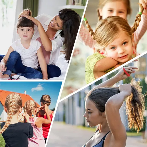 Vista 7 de 100 ligas elásticas para el cabello de algodón, mini bandas para el pelo con costuras suaves para niñas pequeñas, lazos para el cabello