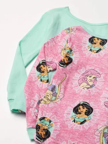 Vista 3 de Disney girls Princess Snug Fit Cotton Pajamas