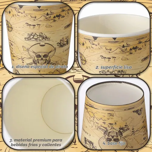 Vista 4 de Funtery 100 vasos de papel para beber, 9 onzas, suministros de fiesta, desechables, para decoración temática occidental, fiesta de cumpleaños