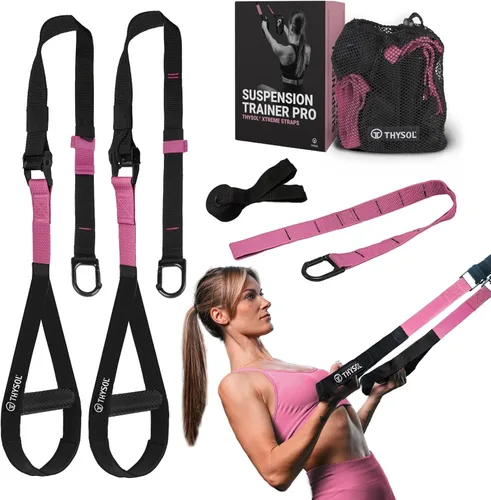 Vista 9 de THYSOL® Resistance Trainer Pro Xtreme Straps Army Juego de entrenamiento de cabestrillo con anclaje de puerta ajustable Entrenamientos