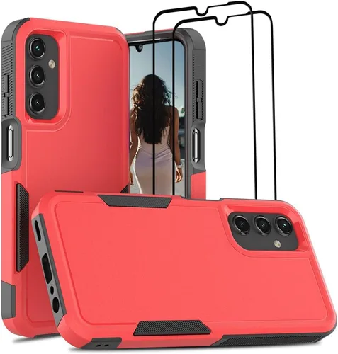 Vista 49 de Jeylly Funda compatible con Samsung Galaxy A12, Samsung Galaxy A12 con protector de pantalla de vidrio templado, protección contra caídas de grado