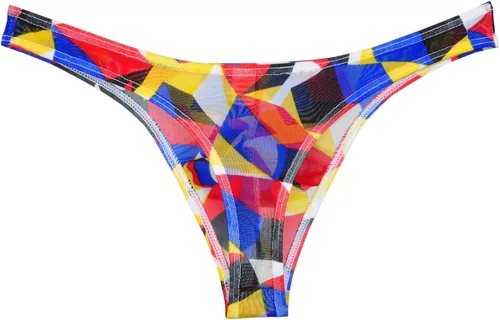 Vista 2 de Jaxu Men's Cylinder Yarn Bikini Pouch Mini Briefs G-String Underwear Thong Pants