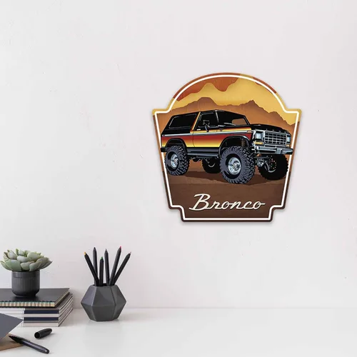 Vista 58 de Ford Logo Evolution - Letrero de metal vertical en relieve – Letrero vintage de Ford para garaje o cueva de hombre