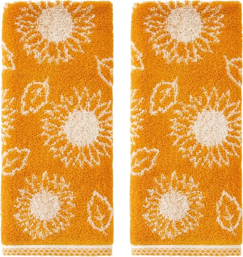 Vista 12 de SKL Home Juego de 2 toallas de mano bordadas con corona de otoño y Acción de Gracias, 100% algodón, decoración para baño, cocina, bar y regalo