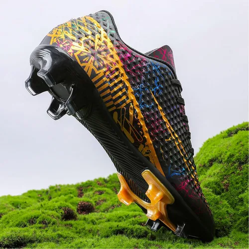 Vista 2 de HaloTeam Zapatos de fútbol para hombre, tacos de entrenamiento profesional, para césped TFAG, para exteriores, interiores, botas de fútbol
