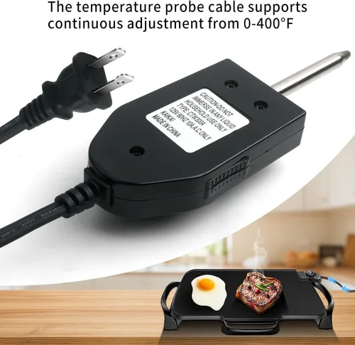 Vista 6 de 06900 Sonda Termostato de Control de Temperatura Cable para Presto Electric Skillets Parrillas Planchas 1 & 3/8" Espacio entre Terminales Control