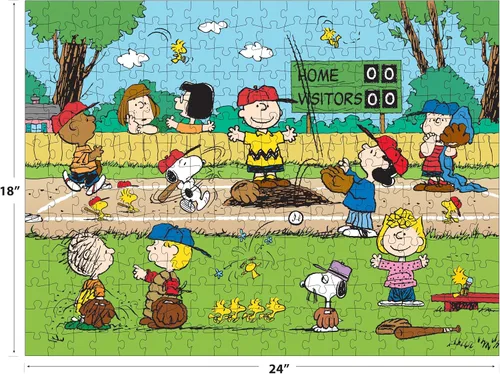 Vista 5 de RoseArt - Peanuts - Baseball - Rompecabezas de 300 piezas para adultos