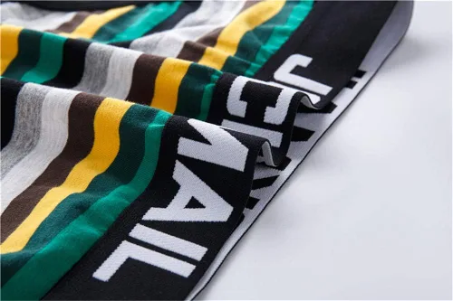 Vista 7 de JOCKMAIL 3 unidspack hombres calzoncillos ropa interior de algodón para hombre Rainbow Stripe ropa interior calzoncillos cómodos calzoncillos