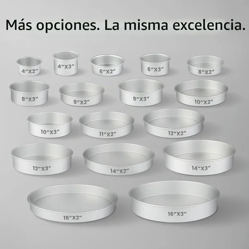 Vista 5 de Restaurantware -Met Lux - Molde para hornear de lado recto de 12 x 2 pulgadas, 1 molde redondo para tartas, listo para horno, congelable, anodizado